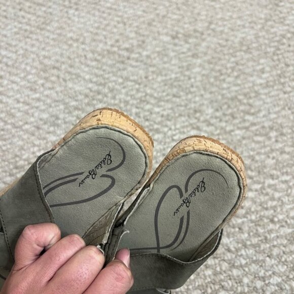 Eddie Bauer leather Sandals criss cross cork size 6.5 - Picture 6 of 8